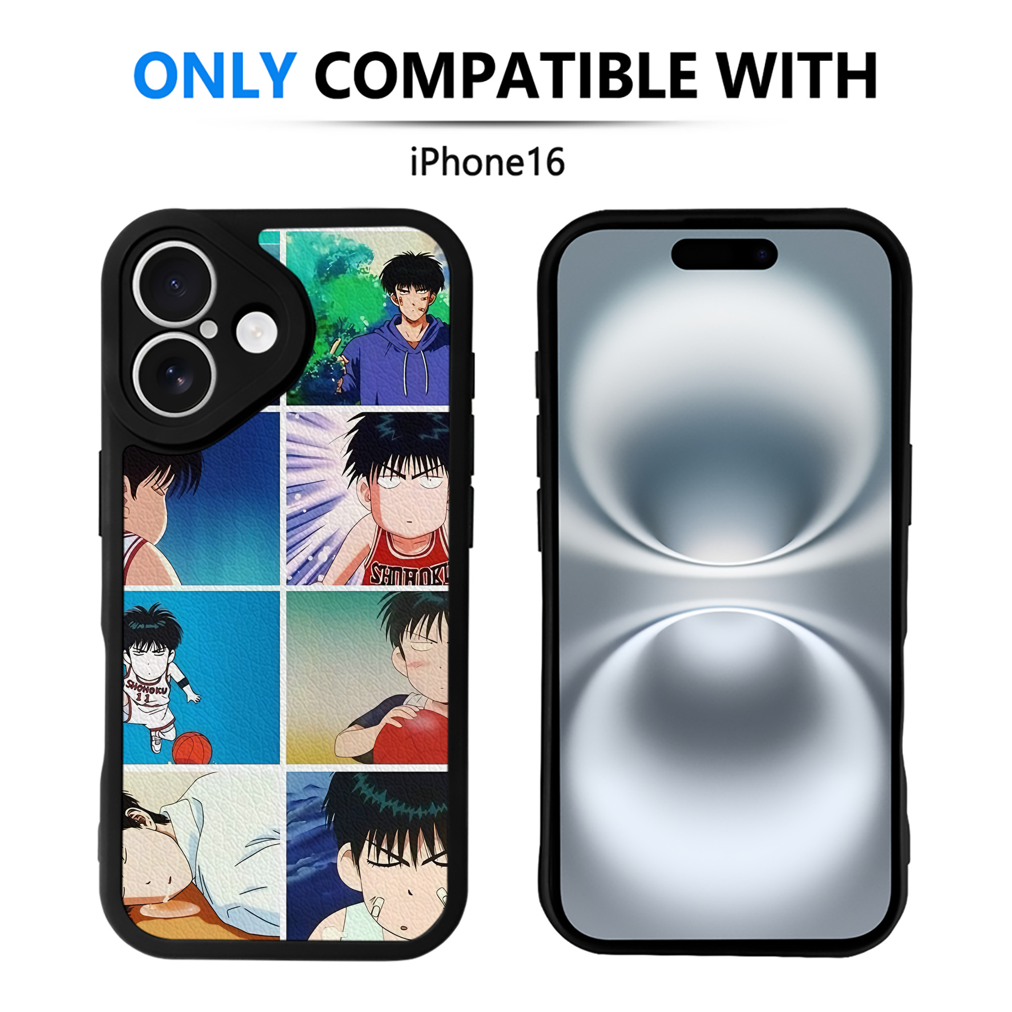 （画像用） SLAM DUNK／スラムダンク 【iPhone 16シリーズ対応】シリコンスマホケース（レザー調） 材質：シリコン